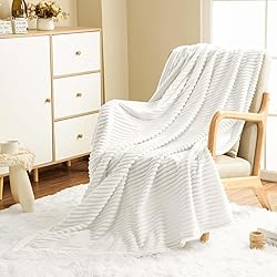 Vessia Flannel Fleece Twin Size Blanket for