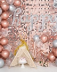 Kate Square Rose Gold Sequin Panels for Shimmer