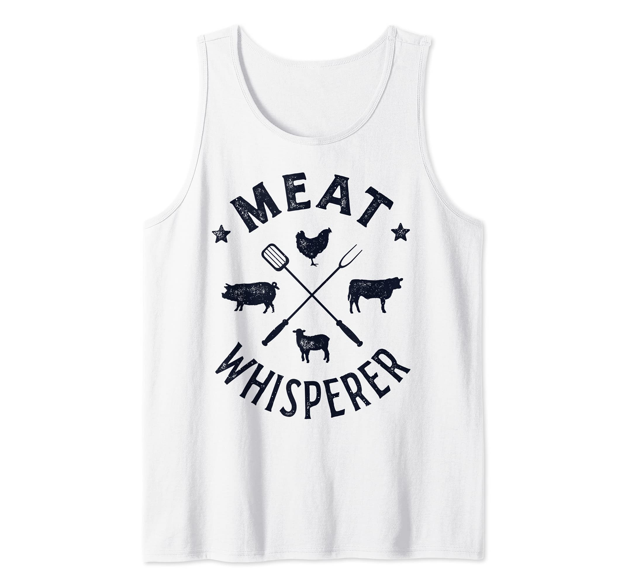 Chef Meat Whisperer Funny Grillmaster Grilling BBQ Barbecue Tank Top