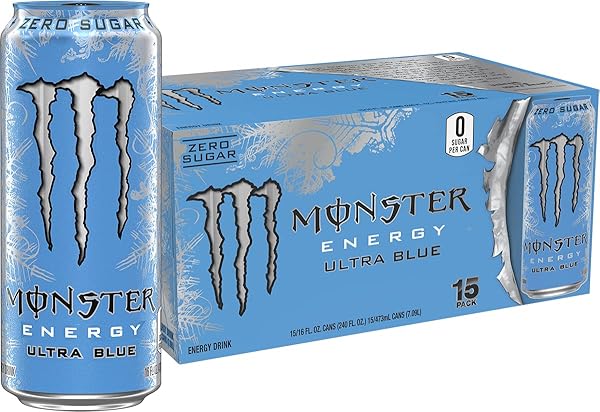 MONSTER ENERGY ULTRA BLUE, SUGAR FREE ENERGY DRINK,...