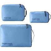 Eagle Creek Pack-It Isolate Cube Set, XS/S/M, 3 Piece Set, Blue Dawn | Packing Cubes for Stackable Storage, Convenient Top Handle, Easy Grab Zipper Pull, Luggage Organizer