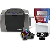 Bodno Fargo DTC1250e Single Sided ID Card Printer &amp; Complete Supplies Package with Bronze Edition Software