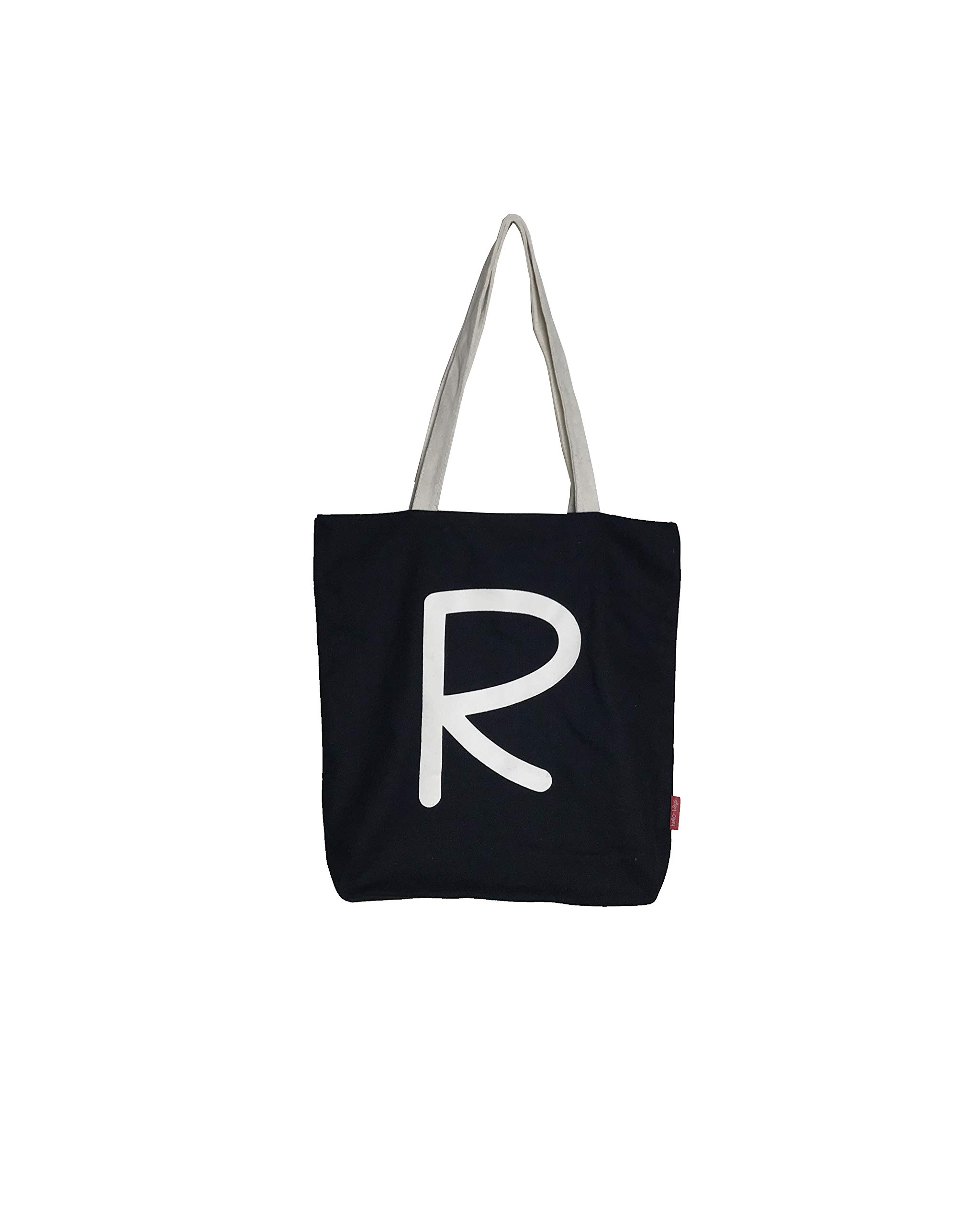 hello-bags. Canvas Tote Bag. Exterior: 100% Cotton. Includes zipper, lining and inside pocket. Packed in a gift kraft envelope. Model: “R”. Color: Black. Measurements: 37 * 38 cm.