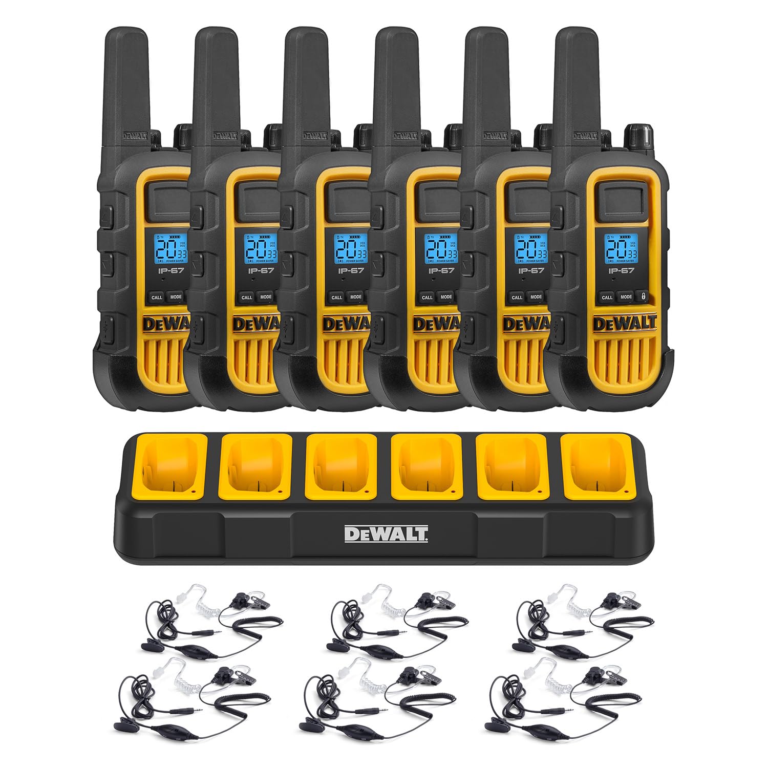 DEWALT DXFRS800 Bundle 2W Walkie Talkies Heavy Duty Business TwoWay