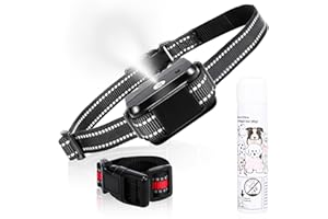 LIVELYLEAP Citronella Dog Bark Collar, Dog Barking Collar with 2 Adjustable Sensitivity and Volume of Spray [1 Citronella Spray Refill] No Shock Anti Bark Collars for Small Medium Large Dogs, Red