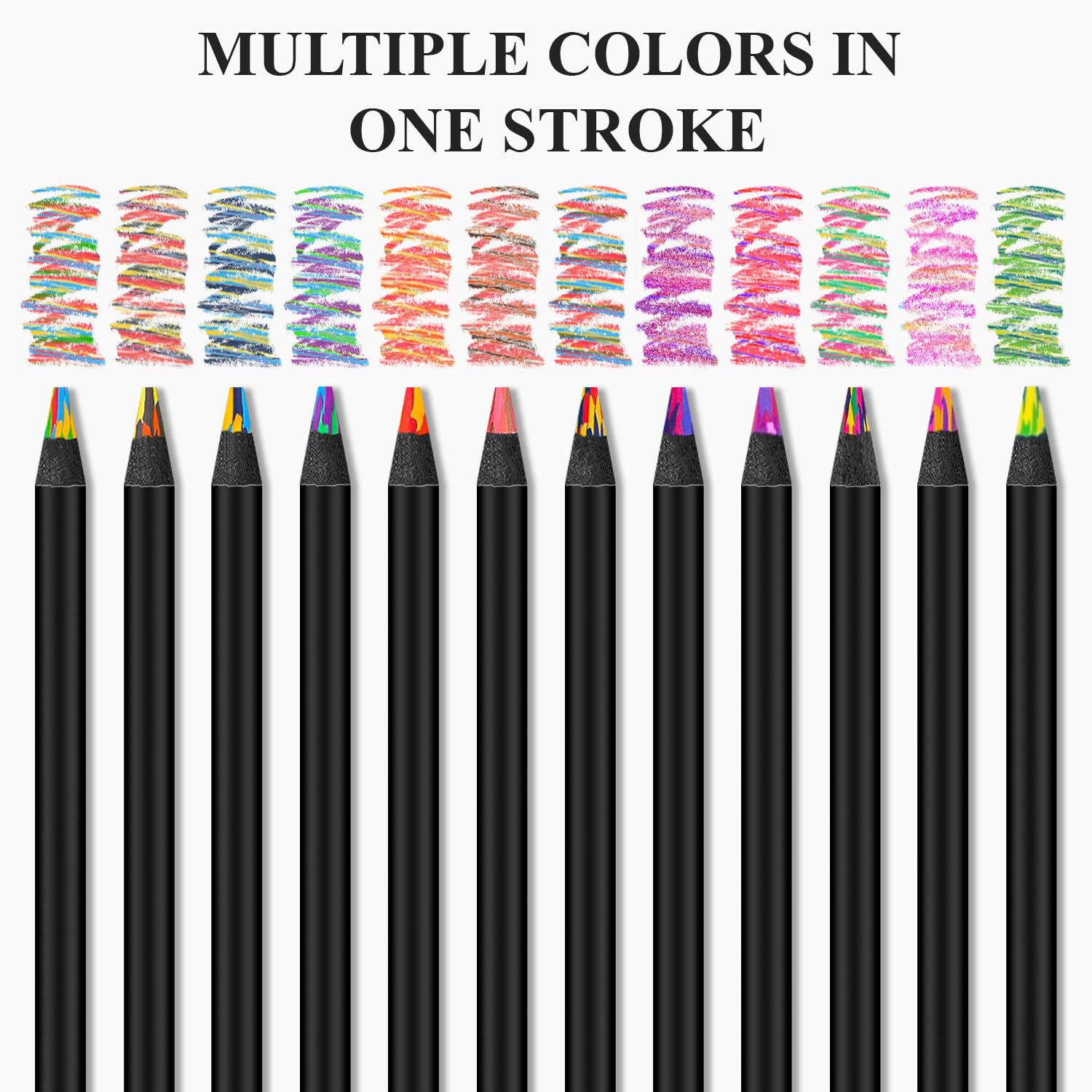 12-Color Rainbow Pencils Set- Classroom Must Haves & Back to School Supplies | Multicolored Drawing Pencils for Adults & Artists, Professional Art Supplies for Coloring Books, Sketching & Illustration
