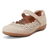 Earth Women's Brady Mary Jane Flat, Light Natural