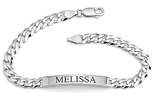 Personalized Men’s ID Bracelet – Engraved Curb Chain Bracelet in Silver or Gold, Custom Nameplate Jewelry Gift for Him