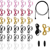 30 Pack Breakaway String Necklace Replacement Nylon Lanyard Necklace Cord with Breakaway Clasps Lanyard String Kit Necklace Rope Colored Cords for Pendants Crafts Bracelet Necklaces Jewelry Making