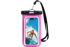 JOTO Universal Waterproof Pouch Case for iPhone 16 15 14 13 Plus Pro Max, IPX8 Cellphone Dry Bag 12 11 Pro Max XR X 8 7 6S Plus SE, Galaxy S23 S22 S21 S20+ S20 S10 Plus Note, Pixel up to 7" -Pink