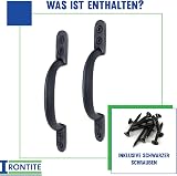 IRONTITE 2 Pack D Handle 150mm Black Cast Iron Gate Door Pull Handles view 2