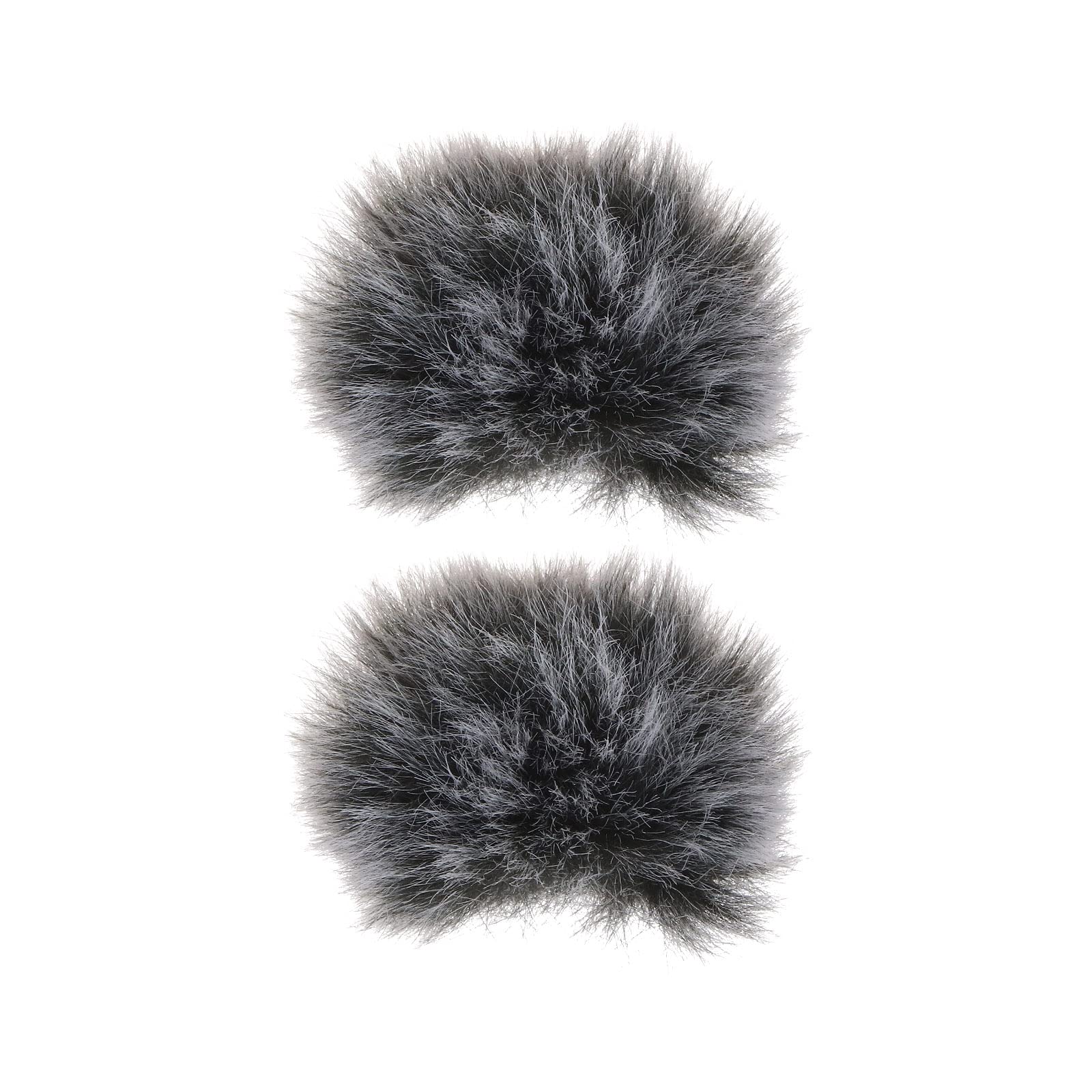 ECSiNG 2PCS Lapel Microphone Windshield Muff Lavalier Muff Pin-on Furry Microphone Windproof Muff for 5-10mm Diameter Microphone Outdoor Indoor Environments