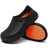 Chef Shoes for Men Nonslip Water Proof Work Shoes Mens Clogs Comfortable Nursing Nurse Shoes for Gardener Men Indoor and Outdoor for Kitchen Office Seaside-Zapatos de Cocina para Hombres