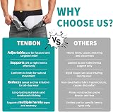 Tenbon Hernia Belt Truss Adjustable Left or Right Side Support Black M view 7