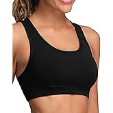Oalka Women's Racerback Sports Fitness Support Workout Running Bras