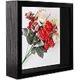 8x8 Shadow Box Frame Display Case - Black Wood Memory Box, 1 Pack