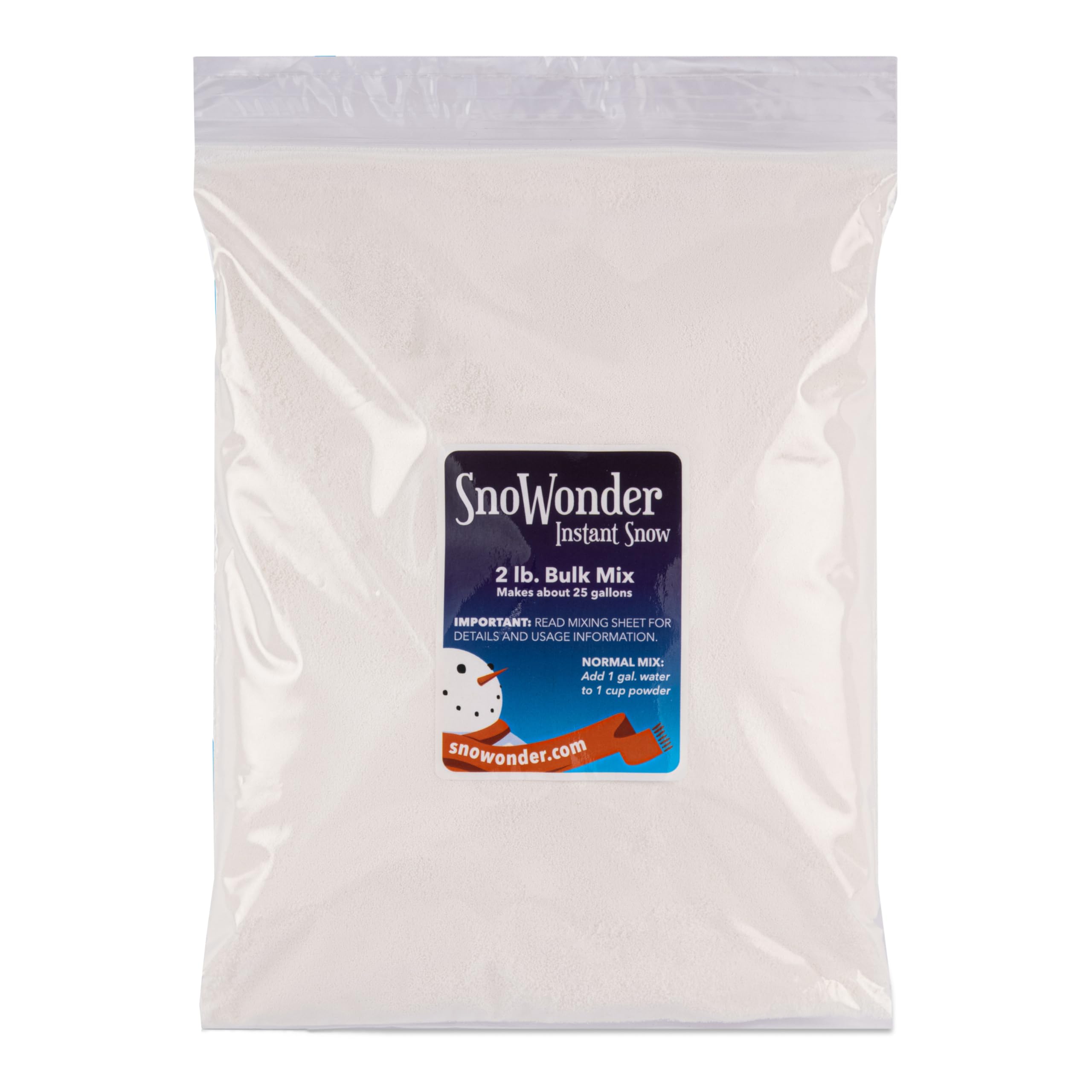 SNOWONDER Artificial Snow, Polymer, White, 25 Gallons
