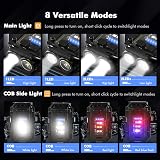 ETENTOUS LED Flashlight Torch 1100 Lumens USB-C Rechargeable Pocket Keychain view 3