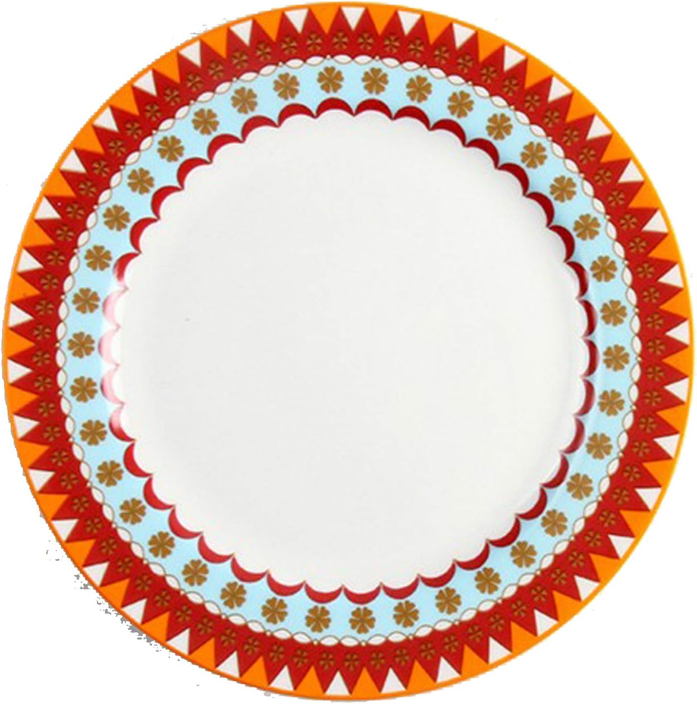 SHINING Porcelain Bone China Bohemian System Bone China Dinner Plates Serving Platters (11 Inch)