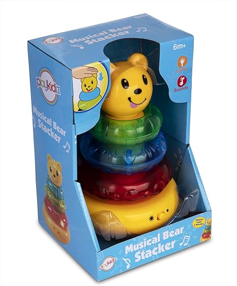 Playkidz Musical Bear Stacker, Stacking 