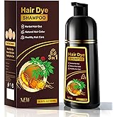 Chestnut Brown Hair Dye Shampoo 3 in 1, Herbal Ingredients Natural Color Shampoo Hair Dye for Women Men