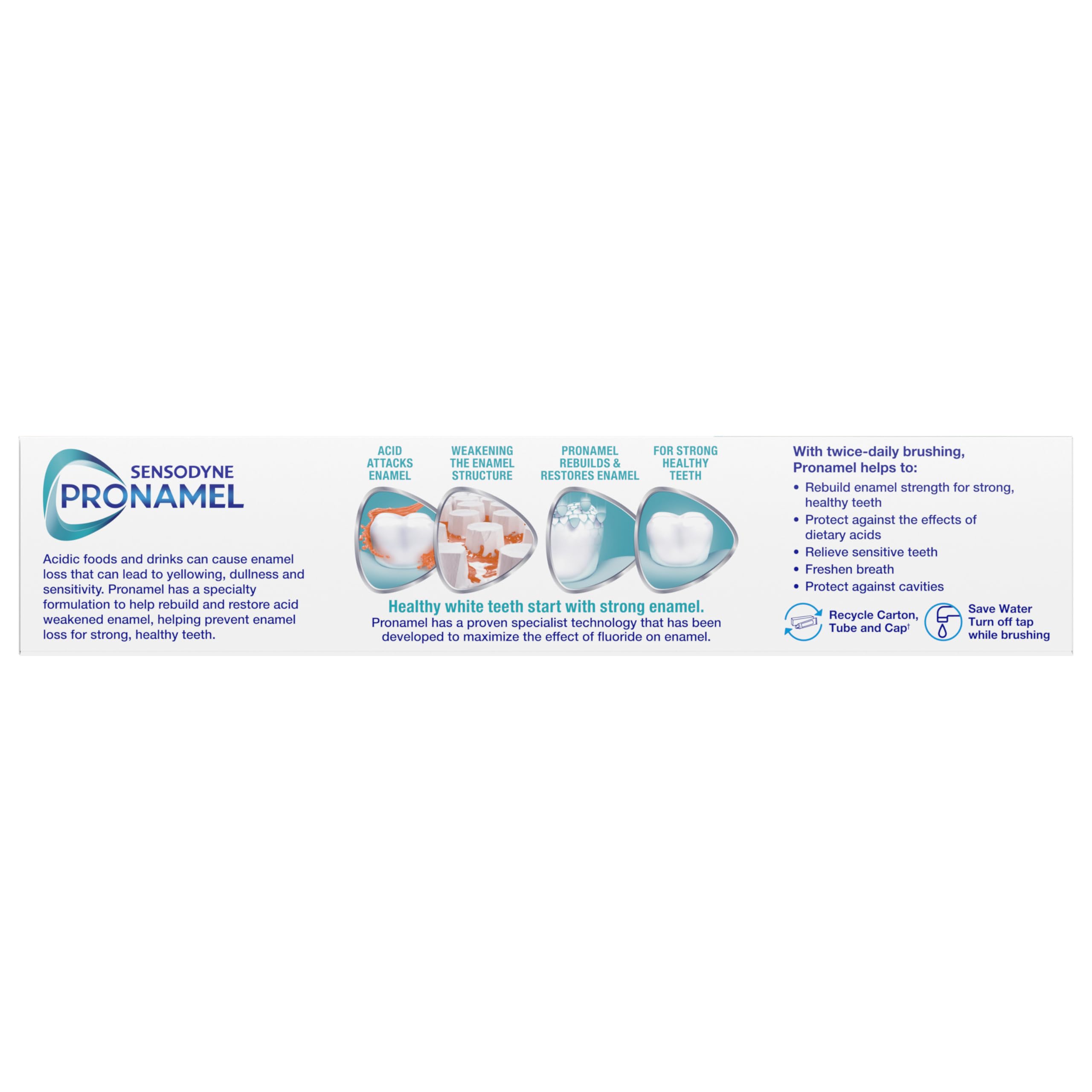 Sensodyne Pronamel Gentle Teeth Whitening Enamel Toothpaste for Sensitive Teeth, to Reharden and Strengthen Enamel, Amazon Exclusive, Fresh Mint - 4 Ounces (Pack of 4)