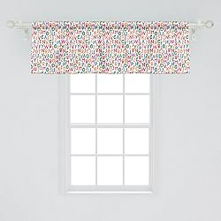Ambesonne Alphabet Window Valance Pack of