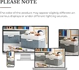 GRANNY SAYS Cloth Storage Boxes with Lids Pack of 2 Large 43x30x29 cm White Grey view 8