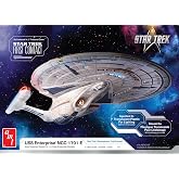 AMT Skill 2 Model Kit U.S.S. Enterprise NCC-1701-E Space Ship Star Trek: First Contact (1996) Movie 1/1400 Scale Model AMT1405M