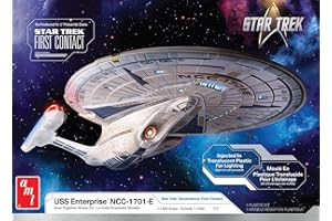 AMT Skill 2 Model Kit U.S.S. Enterprise NCC-1701-E Space Ship Star Trek: First Contact (1996) Movie 1/1400 Scale Model AMT140