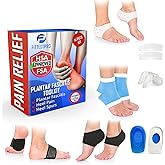 Plantar Fasciitis Foot Pain Relief 14-Piece Kit – Premium Planter Fasciitis Support, Gel Heel Spur & Therapy Wraps, Compression Socks, Foot Sleeves, Arch Supports, Heel Cushion Inserts & Grips