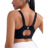 RUNNING GIRL Sports Bras for Women High Support, Adjustable Straps High Impact Molded Cup Sports Bra with Sewn in Pads