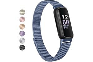 Vanjua for Fitbit Inspire 3 Bands Women Men, Stainless Steel Metal Mesh Loop Adjustable Magnetic Wristband Replacement Straps Compatible with Fitbit Inspire 3 Fitness Tracker