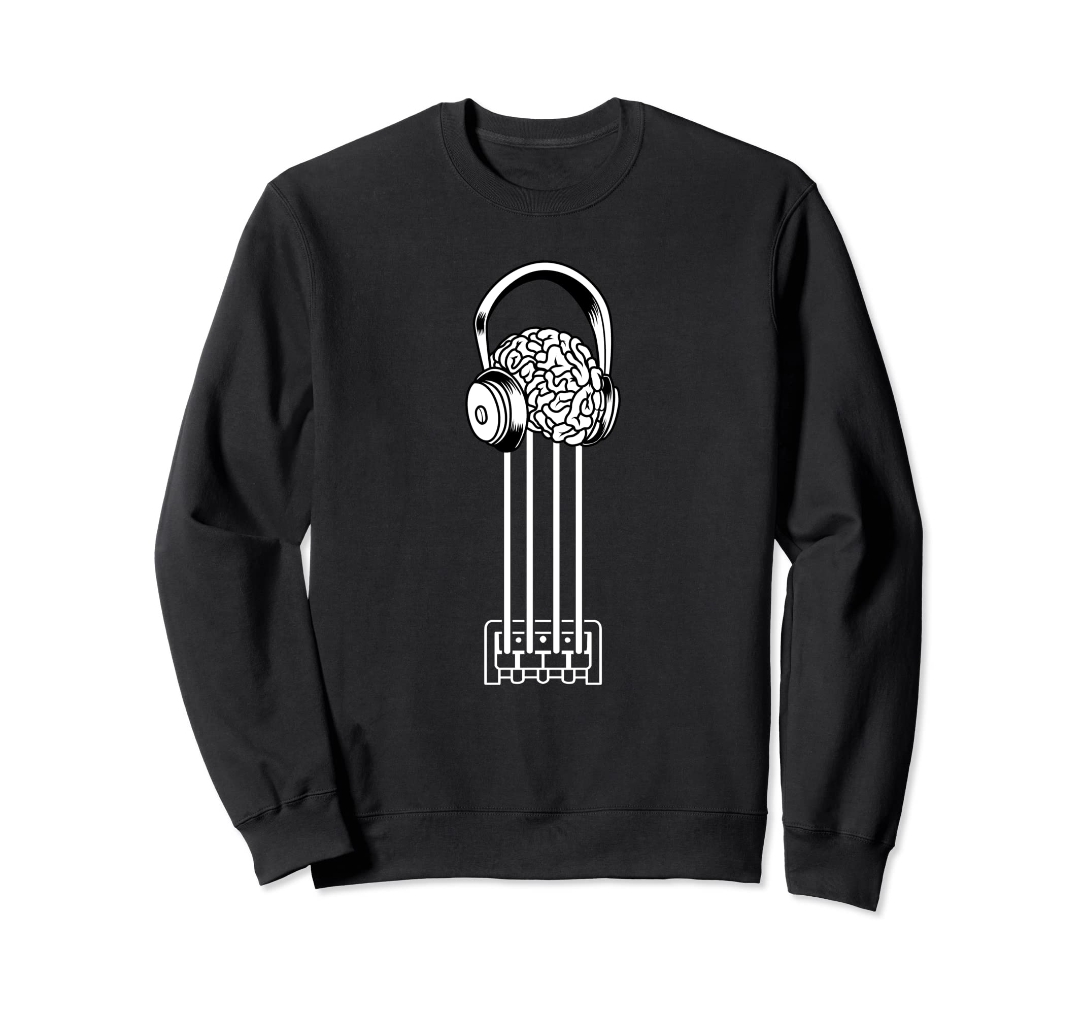 Bass Guitar Brain And Headphones - Bassist Bass Player Sweatshirt