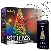 Twinkly Strings 400 RGB LED String Lights Indoor Outdoor, 105ft | App-Controlled, Mappable, Green Wire, 16 Million Colors, IP44 Christmas Lights, Compatible w/ Google Home, Alexa, Apple
