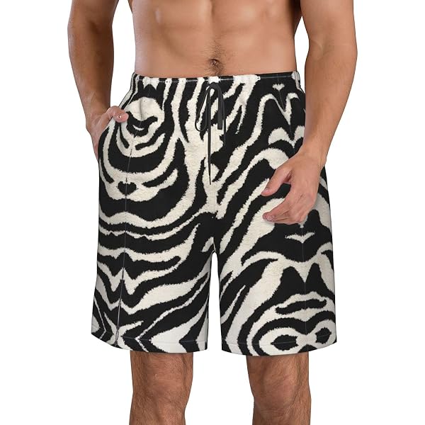 Zebra Print Print Mens Beach Pants Men's Novelty Swimtrunks Quick