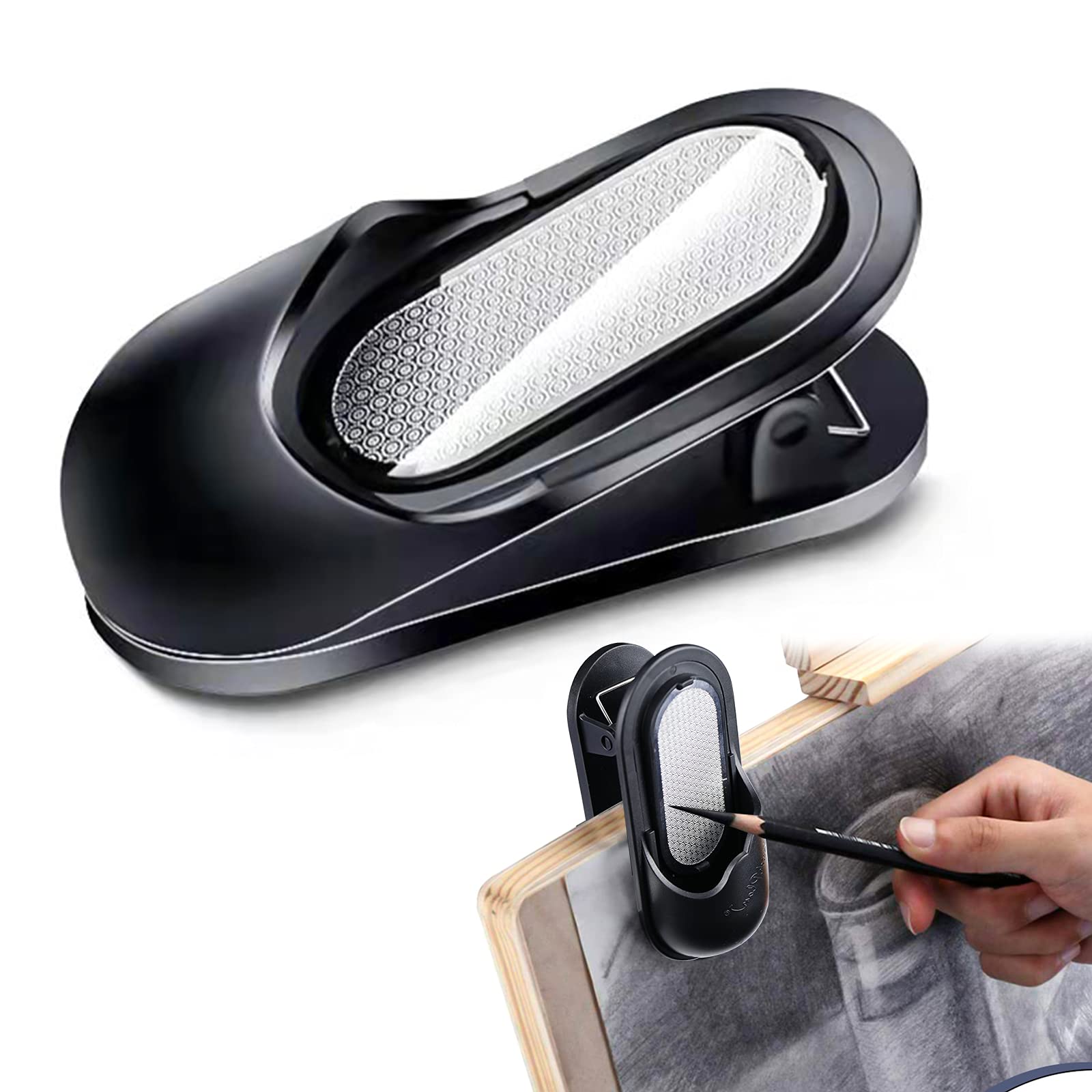 Sandpaper Sharpener Pencil Grinder Sketch Art Drawing Pencil Matte Sandpapers Sharpeners Block Painting Lead Sharpening with Clip Holder for Children Students Artists