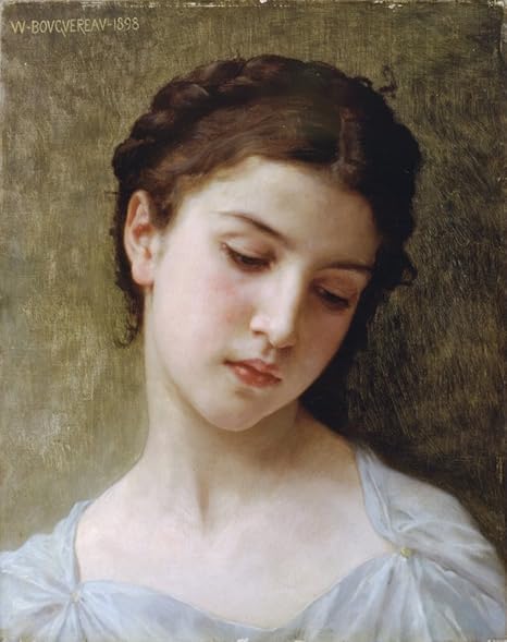 Amazon.com: Head Of A Young Girl (1898) By William-Adolphe ...