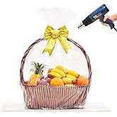 LazyMe 32x40 inch, Easter Basket Cellophane Shrink Bags, Shrink Wrap Bags Large, Clear, 5 Packs