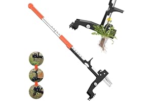 POOSIDE Weed Puller Tool, Gardening Stand-Up Weeder Puller with Ergonomic 39.3" Long Handle and 4 High-Strength Stainless Steel Claws, Easily Remove Weeds Without Bending, Pulling, or Kneeling