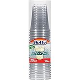 Hefty Party Perfect Clear Plastic Cups, 18oz, 28ct | Clear Disposable Party Cups, Premium Upscale Look, Shatter Resistant, Easy Cleanup, Recyclable, Great for Large Gatherings