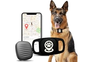 GBVP Pet Tracker for Dog Tracker Smart Pet Location Tracker with Holder, Smart Item Finder, MFi Certificated, Dog Tracking Device, No Monthly Fee, Black，Works with Find My (iOS Only)