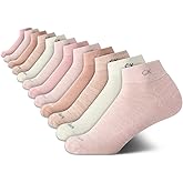 Calvin Klein Womens Quarter Socks - 12 Pack Soft Cushioned Athletic Performance Quarter Length Ankle Socks for Women