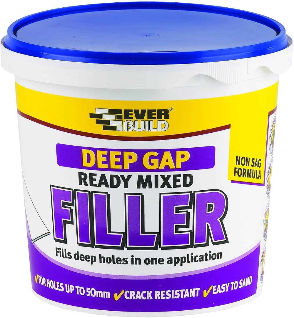 Everbuild Deep Gap Filler Ready Mixed Light Grey 1 Litre Non-Shrink Quick Dry