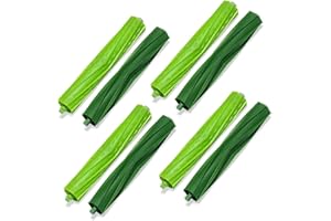 ECOMAID 4 Sets Replacement Rubber Roller Brushes Compatible for iRobot Roomba E & I & J Series, Replacement Parts Accessory for J8+ i7+ i7 i1 i2 i3 i4 i6 i6+ i8 i8+Plus E5 E6 E7 Vacuum Cleaner