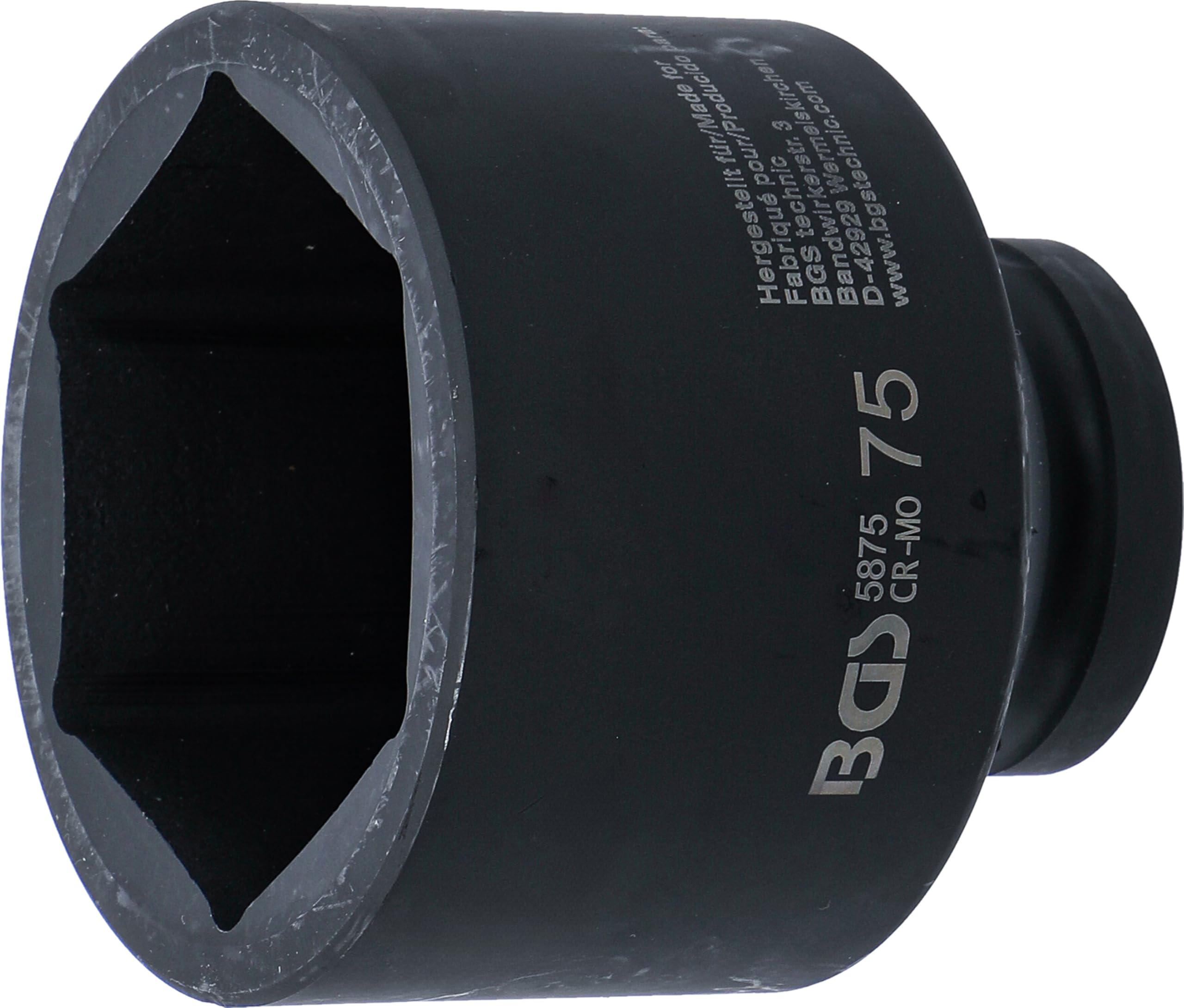 BGS 5875 | Impact Socket, Hexagon | 25 mm (1") Drive | 75 mm — image 1