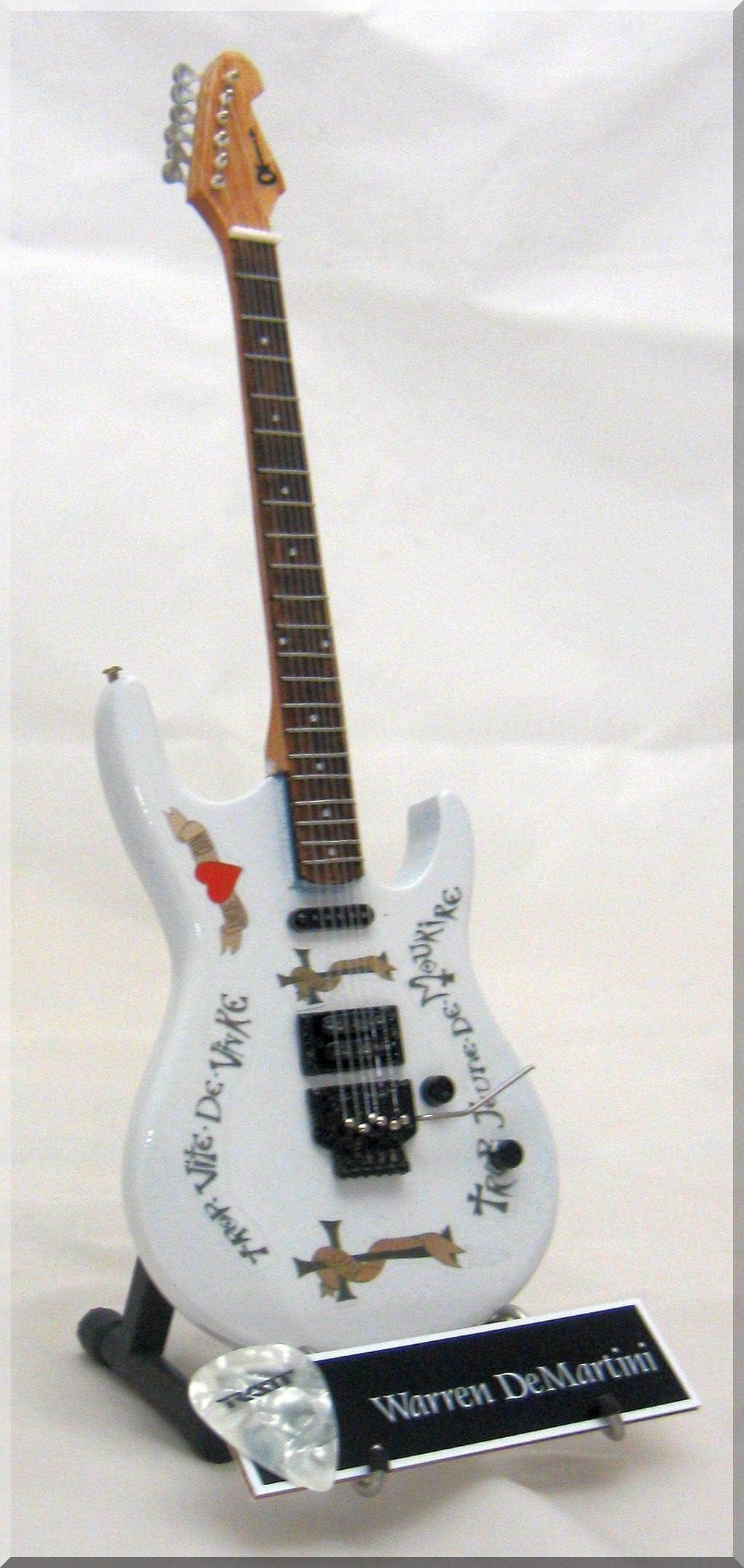 WARREN DeMARTINI Miniature Guitar Charvel RATT w/Guitar Pick