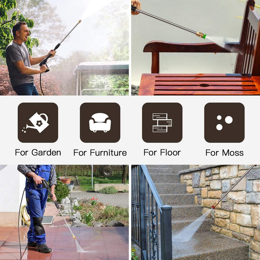 mrliance 3600PSI Electric Pressure Washer 2.6GPM Power Washer 1800W High Pressure Washer Cleaner Machine with 4 Interchangeable Nozzle & Hose Reel, Best for Cleaning Patio, Garden, Yard : Garden & Outdoor