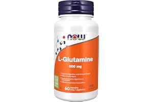 NOW Supplements, L-Glutamine 500mg, 60 Vegetable Capsules