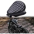 DREAMIZER Motorcycle Seat Cushion Driver Solo Seats with Spring Bracket PU Leather Compatible with Harley Honda Yamaha Kawasaki Sportster Iron 883 1200 Chopper Bobber Cafe Racer